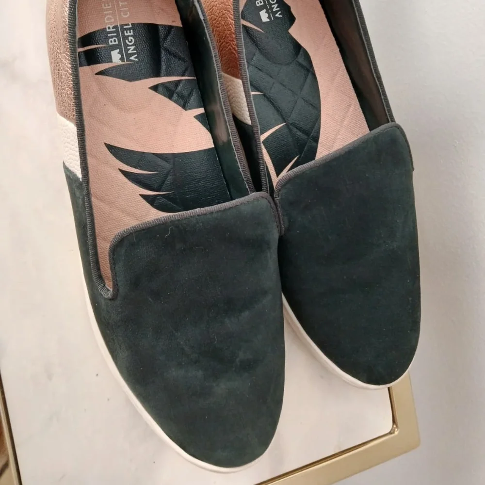 Birdies x Angel City The Game Changer Color Block Slip On Suede Sneakers Size 10